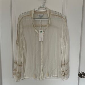 Jade  Johnny Was Women's Elegant Cream Blouse